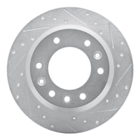 R1 Concepts R1 06-14 Hyundai Entourage Rear Right Drilled & Slotted Silver Brake Rotor