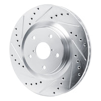 R1 Concepts R1 2020-2025 Subaru WRX Front Left Drilled & Slotted Silver Brake Rotor