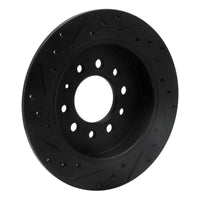 R1 Concepts R1 07-08 Hyundai Tiburon Rear Right Drilled & Slotted Black Brake Rotor