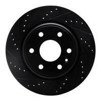 R1 Concepts R1 07-17 Buick Enclave Front Left Drilled & Slotted Black Brake Rotor