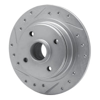 R1 Concepts R1 84-87 Honda Prelude Rear Left Drilled & Slotted Silver Brake Rotor