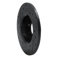 R1 Concepts R1 2009-2019 Fiat 500 (USA/Canada) Rear Right Drilled & Slotted Black Brake Rotor