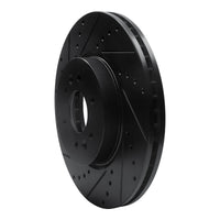 R1 Concepts R1 09-10 Kia BORREGO Front Left Drilled & Slotted Black Brake Rotor
