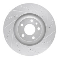 R1 Concepts R1 05-11 Audi A6 Quattro Front Right Drilled & Slotted Silver Brake Rotor