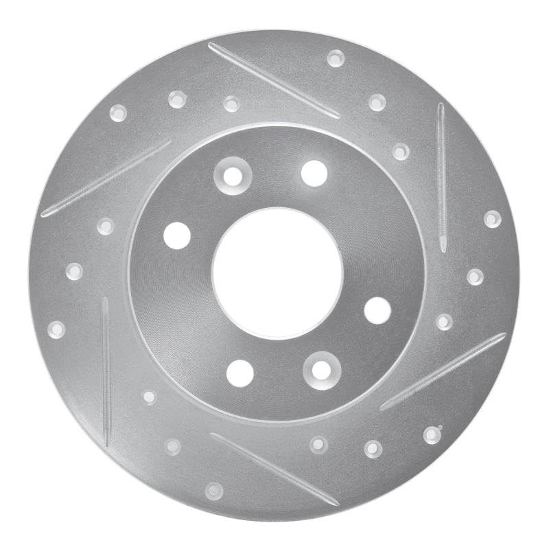 R1 Concepts R1 81-83 Renault Fuego Front Right Drilled & Slotted Silver Brake Rotor