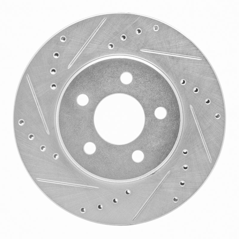 R1 Concepts R1 86-90 Chrysler Town & Country Front Left Drilled & Slotted Silver Brake Rotor