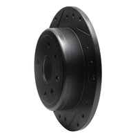 R1 Concepts R1 04-10 Chevrolet Epica (USA/Canada) Rear Left Drilled & Slotted Black Brake Rotor