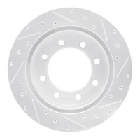 R1 Concepts R1 99-07 Ford E-150 Rear Left Drilled & Slotted Silver Brake Rotor