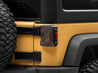 Raxiom 07-18 Jeep Wrangler JK Axial Series Trident LED Tail Lights- Black Housing (Clear Lens)