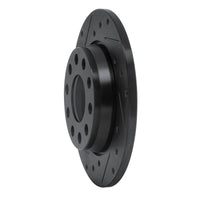 R1 Concepts R1 00-08 Audi A4 (USA/Canada) Rear Left Drilled & Slotted Black Brake Rotor