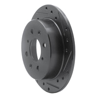 R1 Concepts R1 88-01 Acura Integra Rear Right Drilled & Slotted Black Brake Rotor