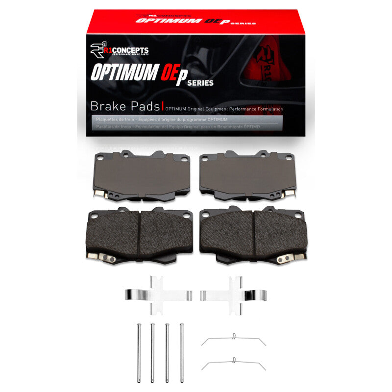 R1 Concepts R1 95-04 Toyota 4Runner Front Optimum OE Brake Pads & Hardware Kit