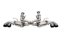 CORSA Performance Corsa 20-25 Corvette C8 3in Valved Cat-Back 4.5in Blk Quad Tips Fits Factory Perf Exhaust DeletesAFM