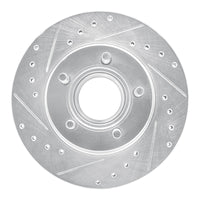 R1 Concepts R1 93-94 Ford Explorer Front Left Drilled & Slotted Silver Brake Rotor