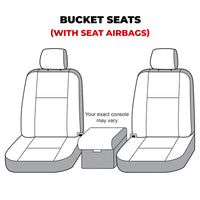 Covercraft 19-20 Ford F150 Polycotton SeatSaver Custom Front Row Seat Covers - Misty Grey