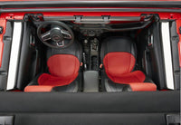 PRP Seats PRP 2018+ Jeep Wrangler JLU/4 Door/ Jeep Gladiator JT/ Rubicon Front Seat Covers (Pair) - Black/Red