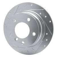 R1 Concepts R1 96-02 BMW Z3 Rear Left Drilled & Slotted Silver Brake Rotor