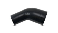 Vibrant 3.50in ID x 4in ID Gloss Black Silicone 45 Degree Transition Elbow