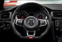 APR 15-26 Volkswagen Golf R/GTI/Jetta (MK7) Carbon Fiber/Red Stitch Steering Wheel (For Paddles)