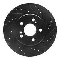 R1 Concepts R1 93-02 Mercedes-Benz SL600 Rear Right Drilled & Slotted Black Brake Rotor
