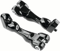 Kuryakyn Adjustable Passenger Peg Mounts for Harley-Davidson Touring and Indian Models Gloss Black