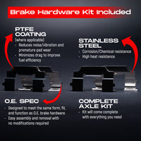 R1 Concepts R1 14-19 Hyundai Tucson Rear Drill/Slot Carbon Coated Rotor Set w/Optimum Pads