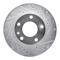 R1 Concepts R1 76-82 BMW 530I Front Right Drilled & Slotted Silver Brake Rotor
