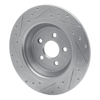 R1 Concepts R1 15-24 Ford Fusion Rear Right Drilled & Slotted Silver Brake Rotor