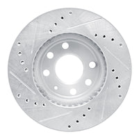 R1 Concepts R1 99-99 Daewoo Nubira Front Right Drilled & Slotted Silver Brake Rotor
