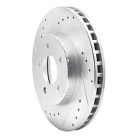 R1 Concepts R1 89-90 Ford Thunderbird Front Left Drilled & Slotted Silver Brake Rotor