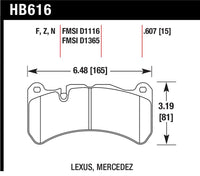 Hawk Performance Hawk 08-11 Lexus IS-F / 05-06 M Benz CLK55 AMG / 07-08 CLK63 AMG DTC-60 Race Front Brake Pads
