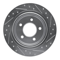 R1 Concepts R1 04-08 Chrysler Pacifica Rear Left Drilled & Slotted Silver Brake Rotor