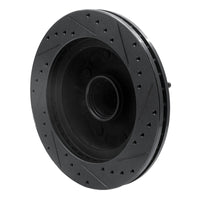 R1 Concepts R1 95-04 Ford E-250 Econoline Front Left Drilled & Slotted Black Brake Rotor