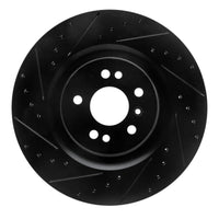 R1 Concepts R1 06-12 Mercedes-Benz GL350 Front Left Drilled & Slotted Black Brake Rotor