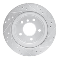 R1 Concepts R1 09-16 BMW Z4 Rear Left Drilled & Slotted Silver Brake Rotor