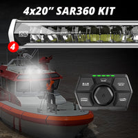 XKGLOW XK Glow SAR360 Light Bar Kit Emergency Search and Rescue Light System White (4) 20In