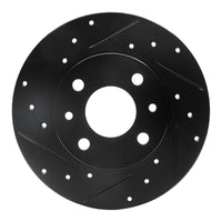 R1 Concepts R1 2009-2019 Fiat 500 (Mexico) Rear Left Drilled & Slotted Black Brake Rotor