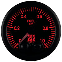 Autometer Stack 52mm 0-1 Bar M10 Male Pro-Control Fuel Pressure Gauge - Black