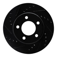 R1 Concepts R1 70-93 Ford Taurus SHO Front Left Drilled & Slotted Black Brake Rotor