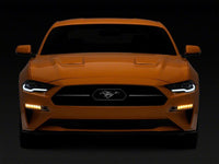 Raxiom 18-23 Ford Mustang GT EcoBoost LED Projector Headlights- Black Housing (Clear Lens)