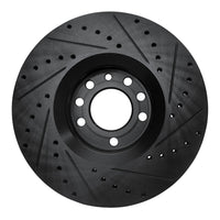 R1 Concepts R1 03-11 Cadillac BLS (Mexico) Front Left Drilled & Slotted Black Brake Rotor