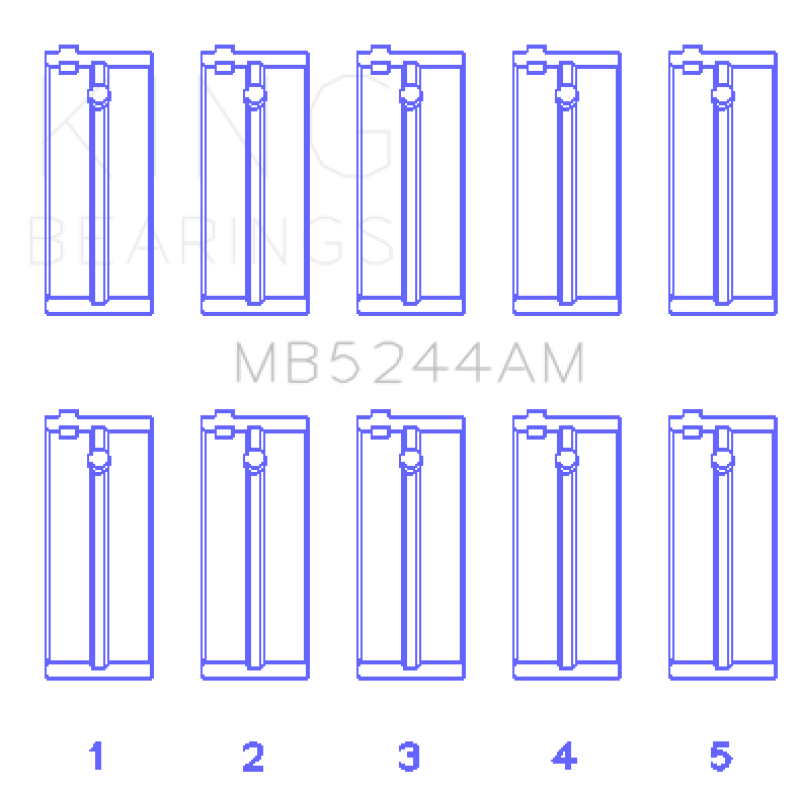 King Engine Bearings King Honda 91CI/1.5L D15A2/D15A3/D15B1/D15B2/D15B7/D15B8/D15Z1 (Size +0.25) Main Bearing Set