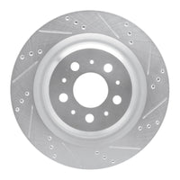 R1 Concepts R1 17-25 Tesla Model 3 Rear Right Drilled & Slotted Silver Brake Rotor