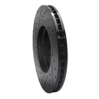 R1 Concepts R1 2008-2014 Cadillac CTS Front Right Drilled & Slotted Black Brake Rotor