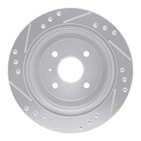 R1 Concepts R1 83-89 Isuzu Impulse Rear Right Drilled & Slotted Silver Brake Rotor