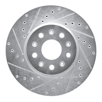 R1 Concepts R1 16-25 Cadillac CT5 Front Left Drilled & Slotted Silver Brake Rotor