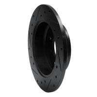 R1 Concepts R1 87-90 Acura Legend Rear Right Drilled & Slotted Black Brake Rotor