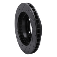 R1 Concepts R1 76-93 Ford F-150 4WD Front Right Drilled & Slotted Black Brake Rotor