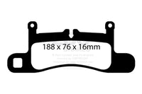 EBC Racing 12-15 Porsche 911 (991) Carrera 3.4L (Cast Iron Rotor Only) RP-X Rear Brake Pads