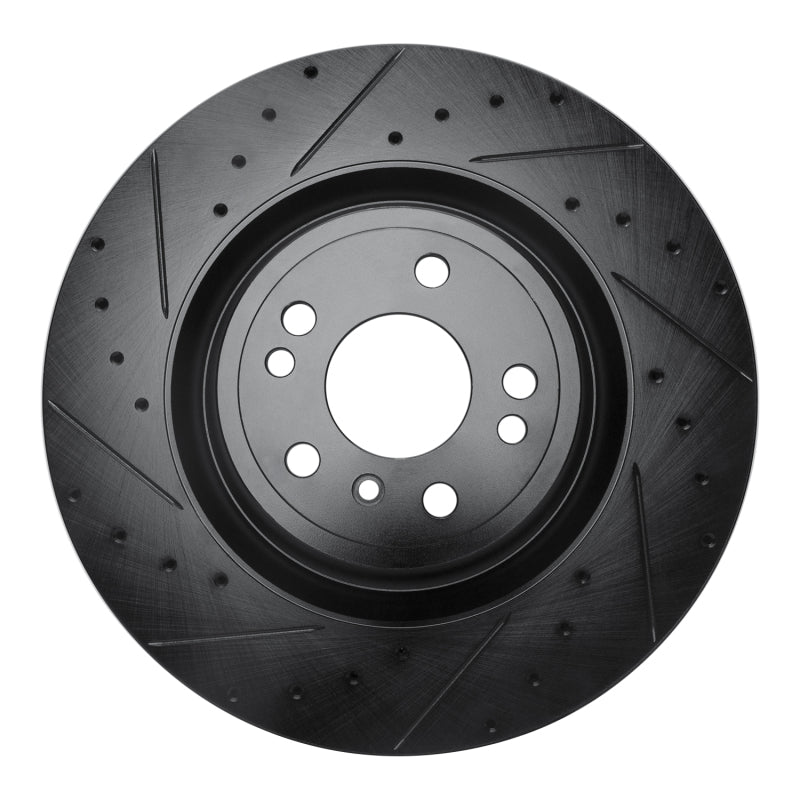 R1 Concepts R1 13-19 Mercedes-Benz GLE400 Front Left Drilled & Slotted Black Brake Rotor
